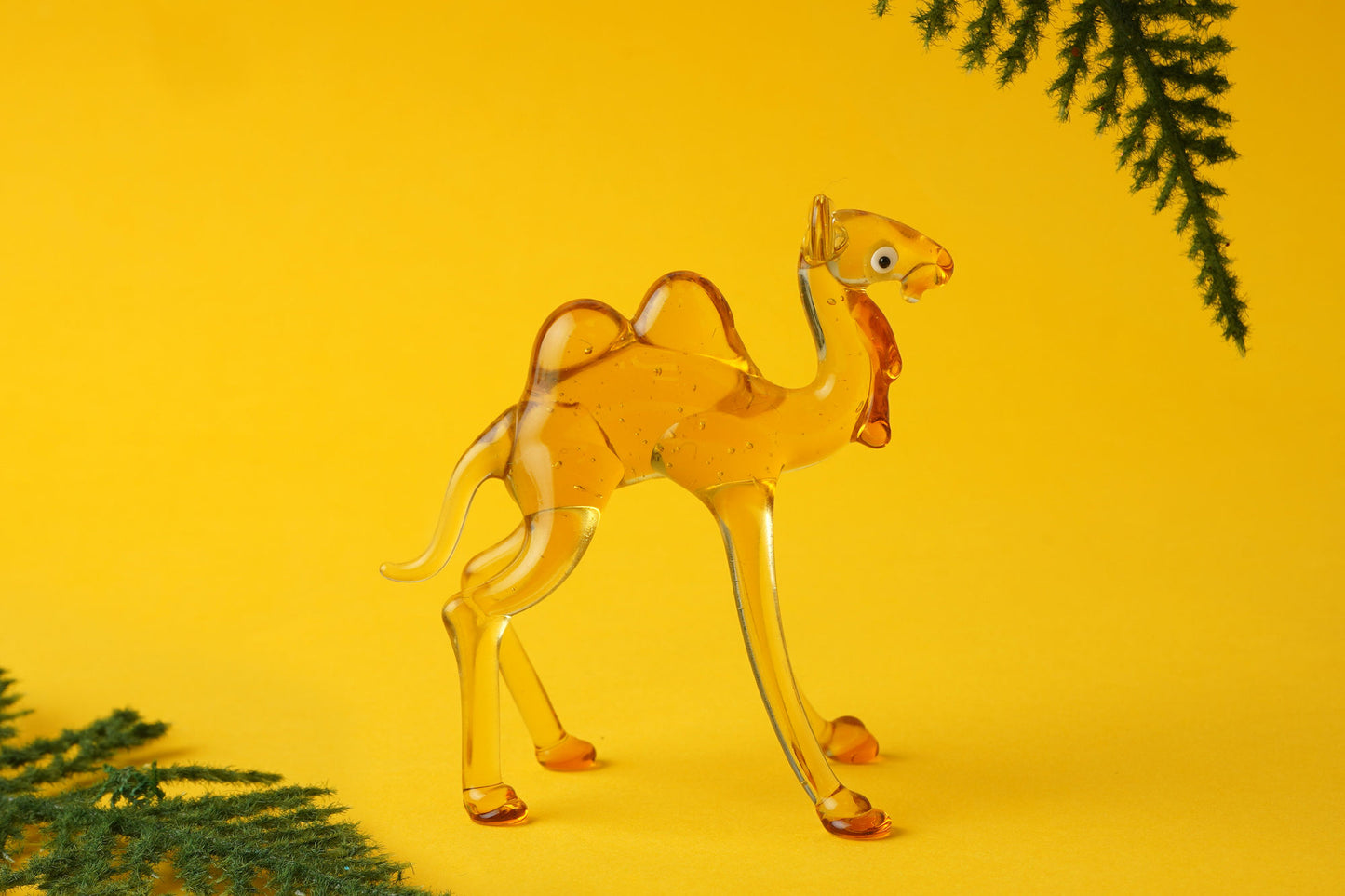 Artisan Glass Camel Figurine