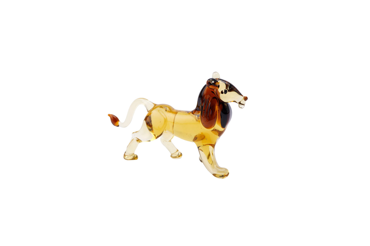 Artisan Glass Lion Figurine