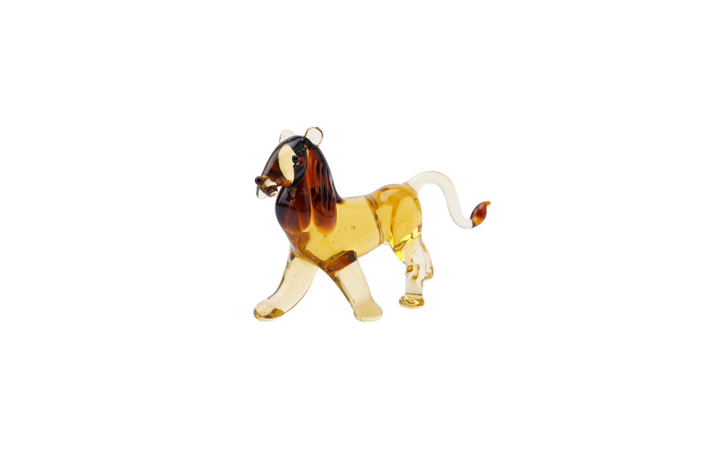 Artisan Glass Lion Figurine