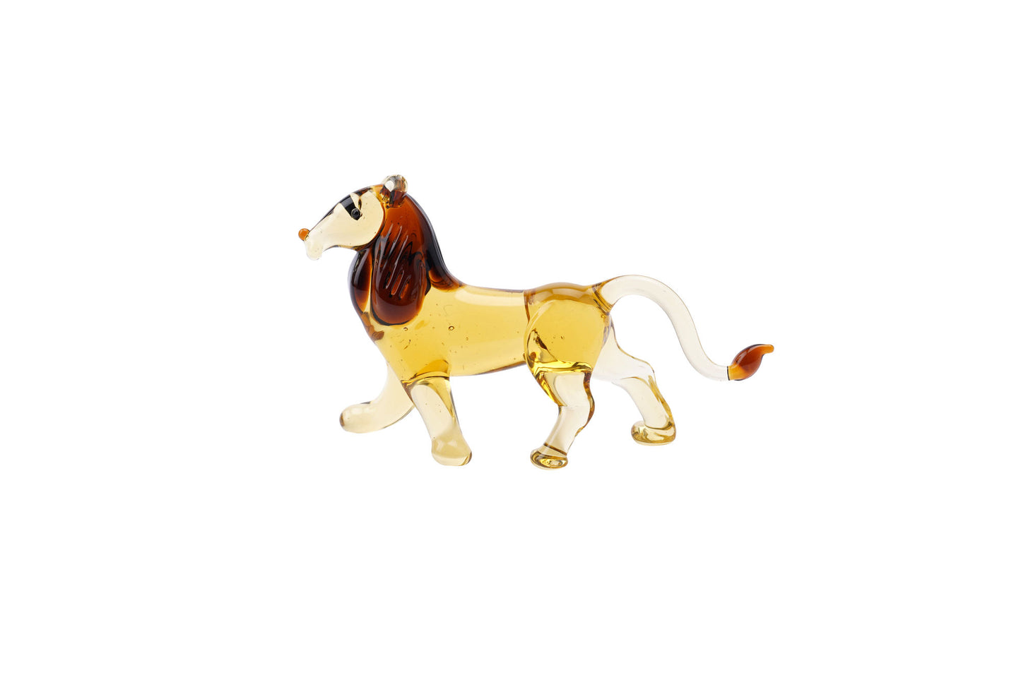 Artisan Glass Lion Figurine