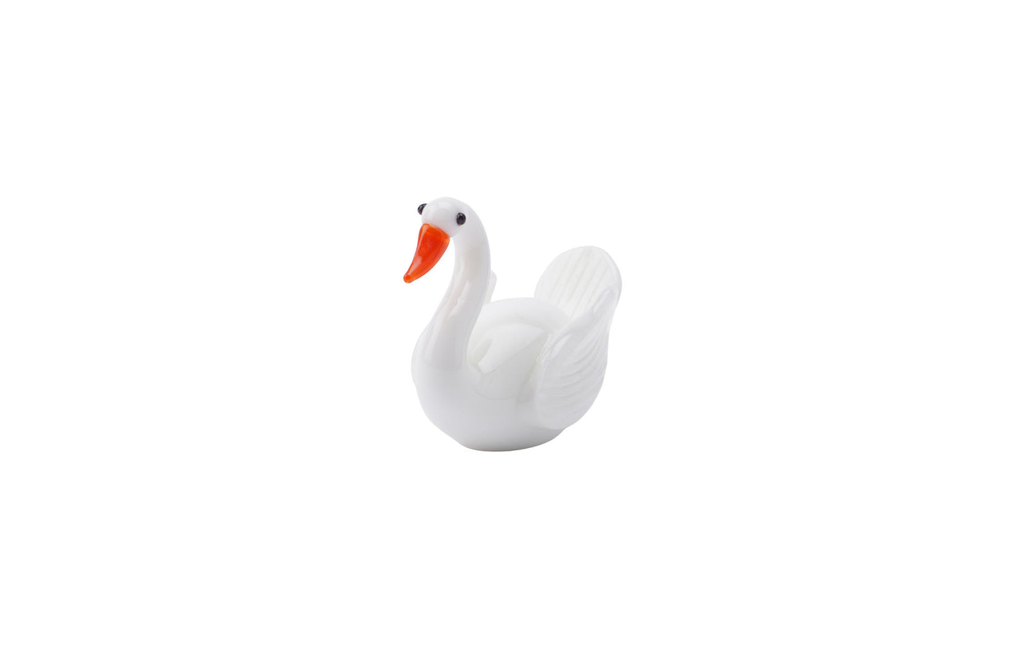 Glass Swan Figurine | White | Gift Boxed | Collectable Ornament | Decorative | Home Accessory | Gift For All