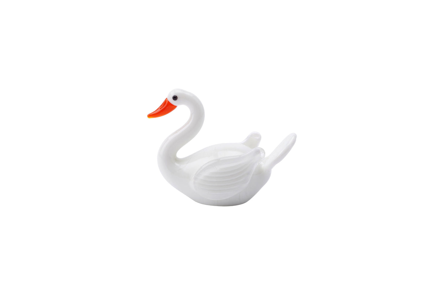 Glass Swan Figurine | White | Gift Boxed | Collectable Ornament | Decorative | Home Accessory | Gift For All