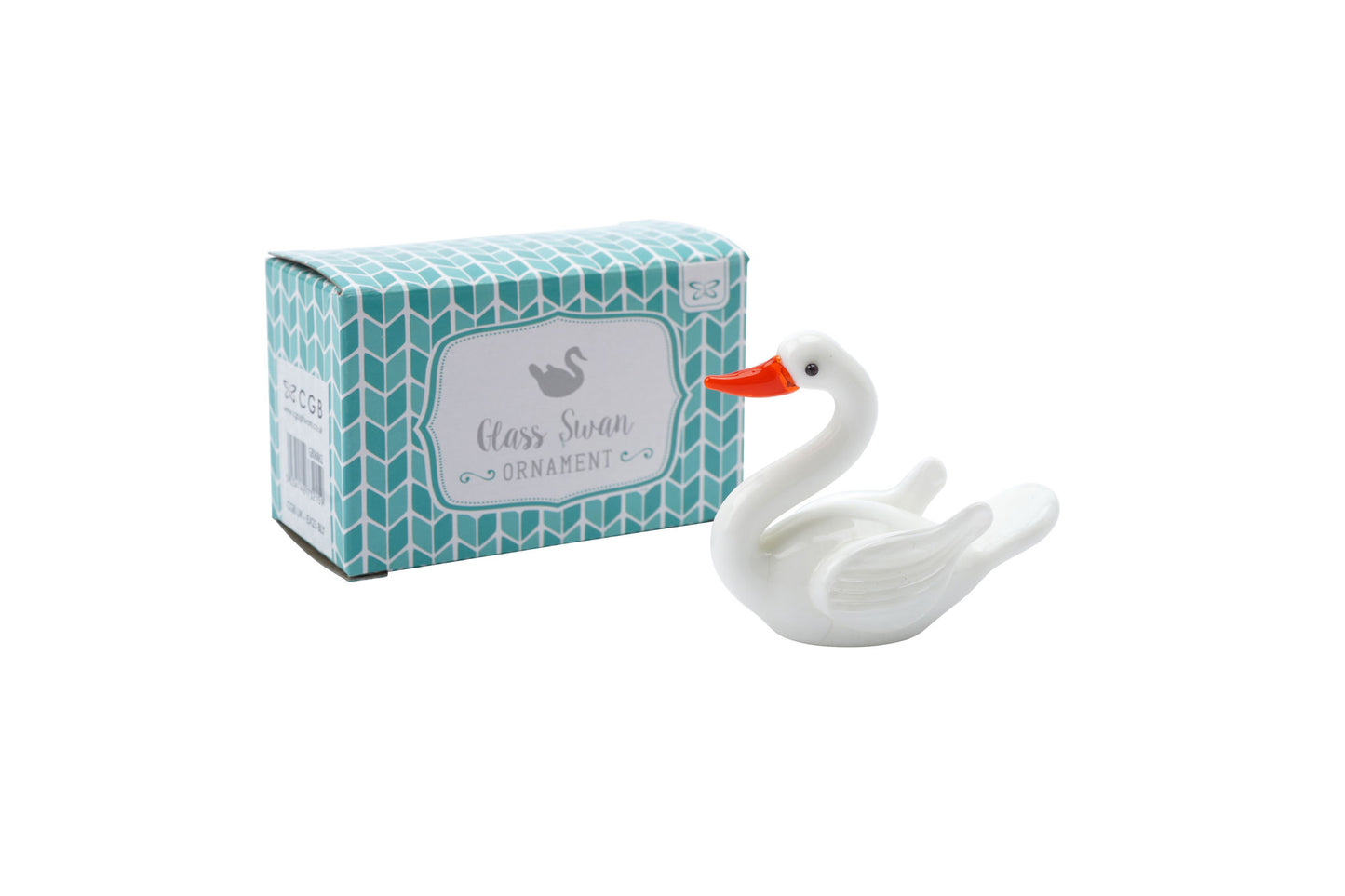 Glass Swan Figurine | White | Gift Boxed | Collectable Ornament | Decorative | Home Accessory | Gift For All