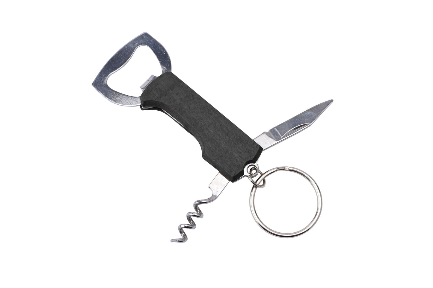 Keyring Bottle Opener | Corkscrew | Camping Outdoor Essential | 'One For The Road' | Gift For Him