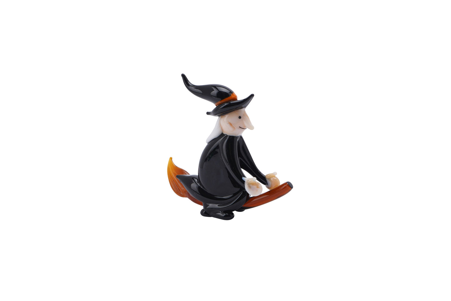 Flying Witch on Broom Glass Ornament In Gift Box • Decoration • Ornament • Collectable • Gift For Home • Home Decor
