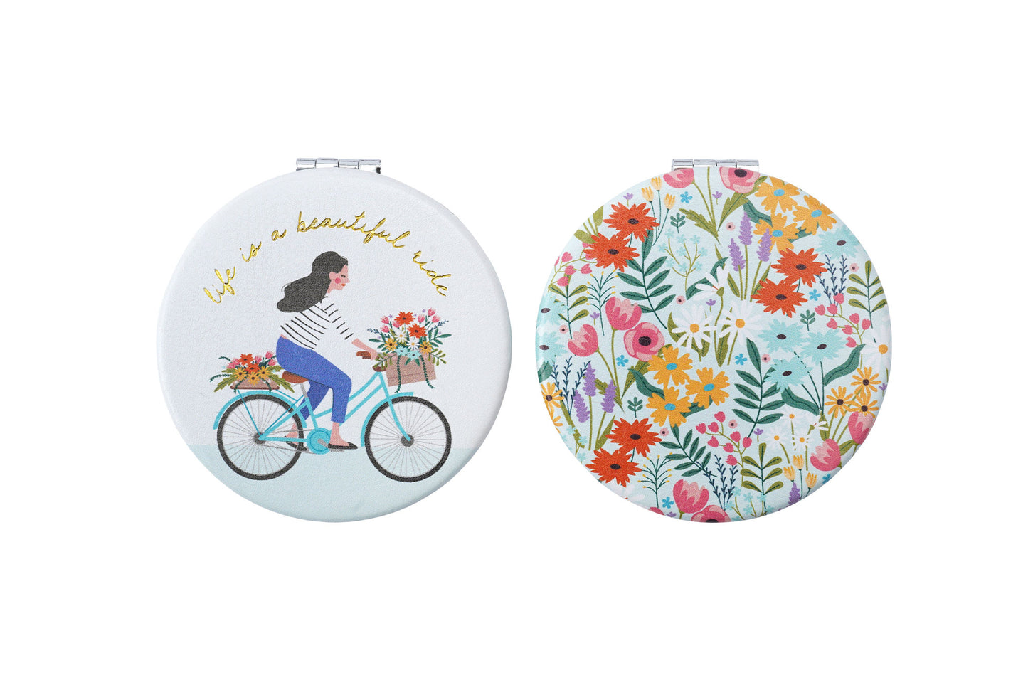 The Flower Market 'Life Is...' Compact Mirror