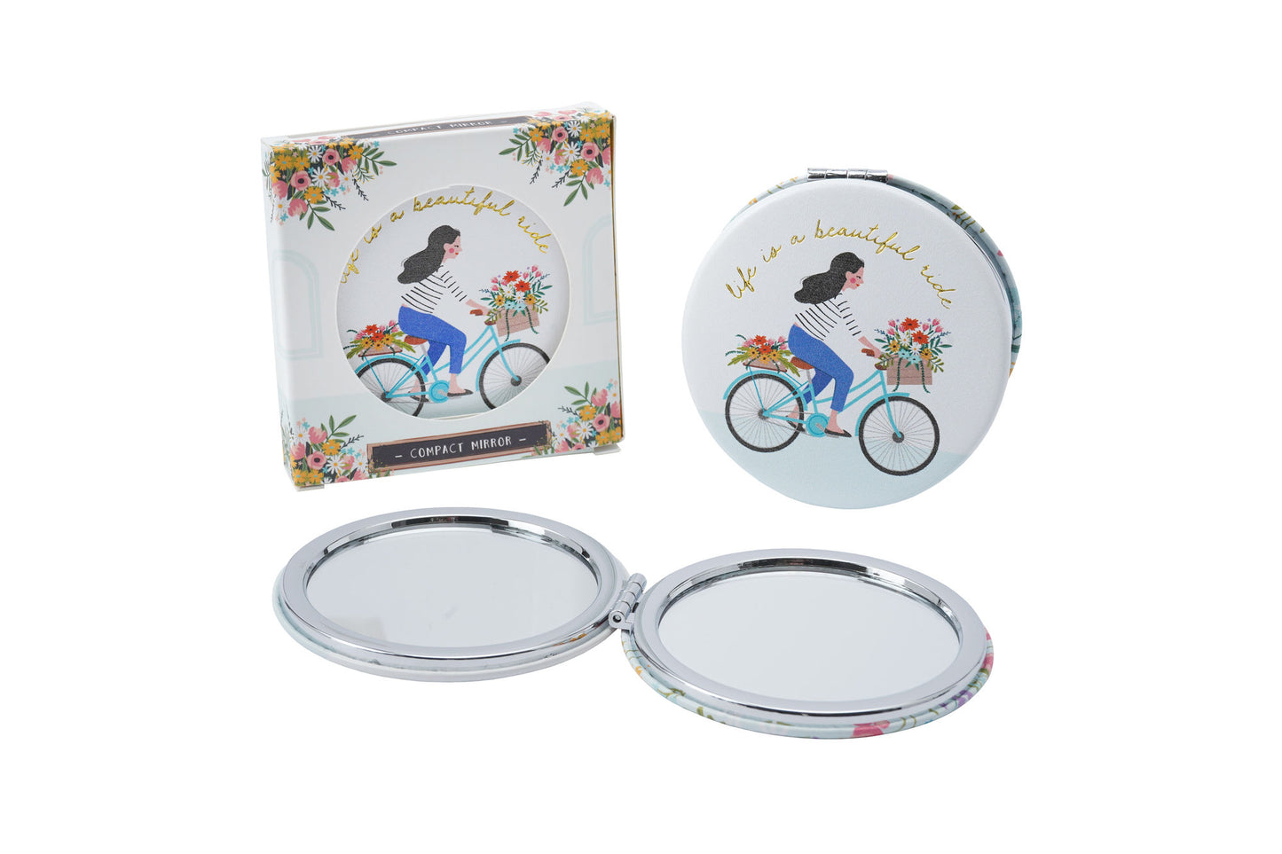 The Flower Market 'Life Is...' Compact Mirror