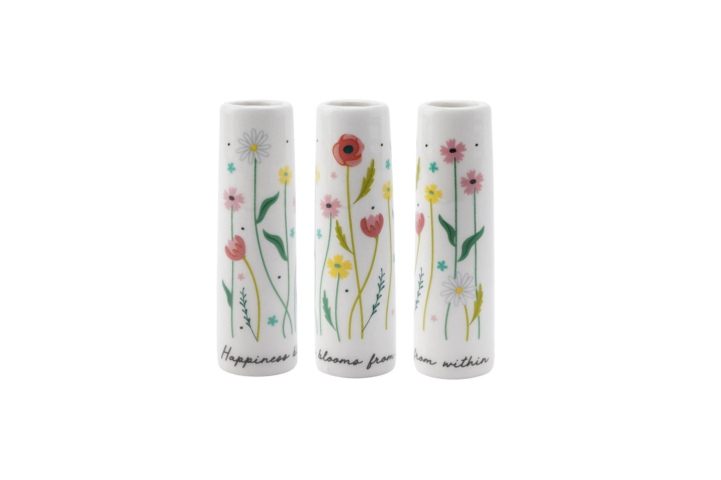 Happiness Blooms From Within Ceramic Floral Bud Vase • Flowers • Gift Box • Gift For Home