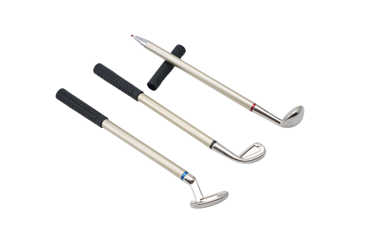 Fairway Set of 3 Golf Club Pens • Gift Box • Blue, Black & Red Ink • Hole-In-One • Stationary • Modern Gent • Gift For Him