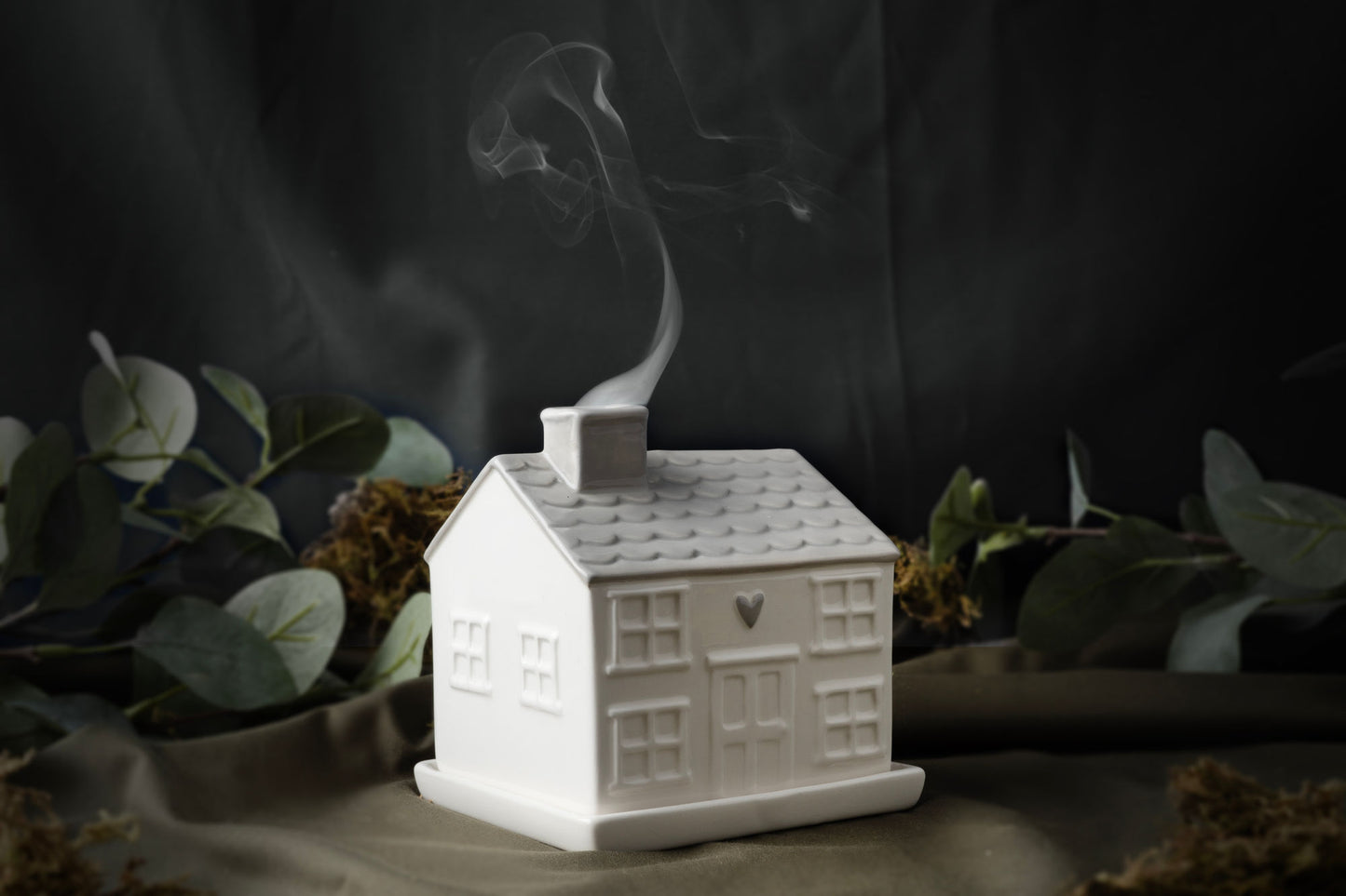 Send With Love Cosy Cottage Ceramic Incense Burner House