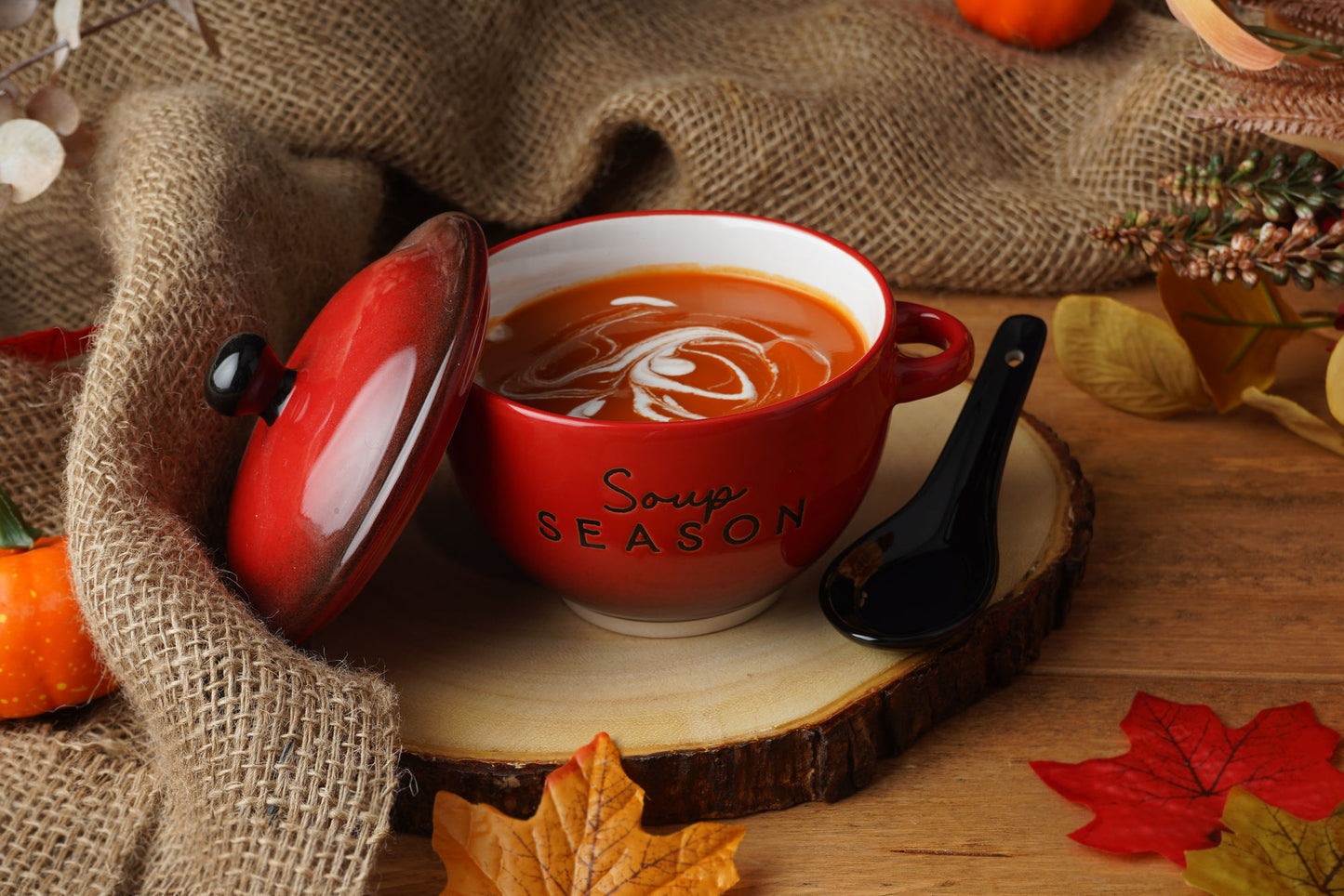 Snuggle Season 'Soup Season' Soup Bowl 400ml | Winter Kitchen Decor | Country Kitchen Chic | Rustic | Breakfast Lunch Dinner