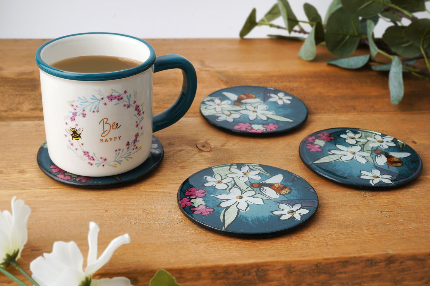 The Beekeeper Glass Set Of 4 Coasters