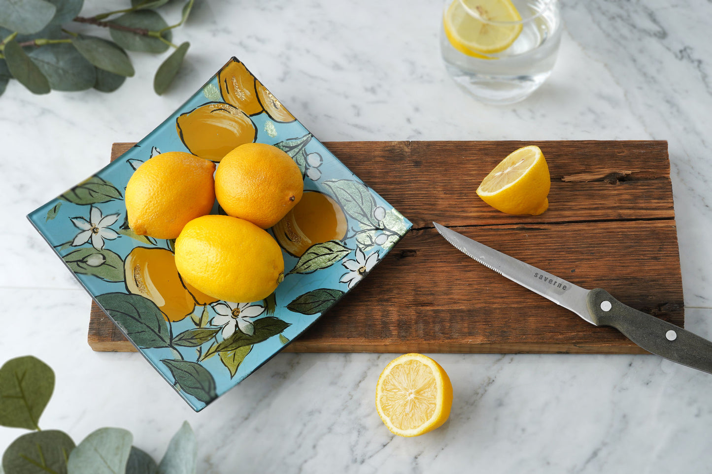 Sicilian Zest Glass Small Square Plate