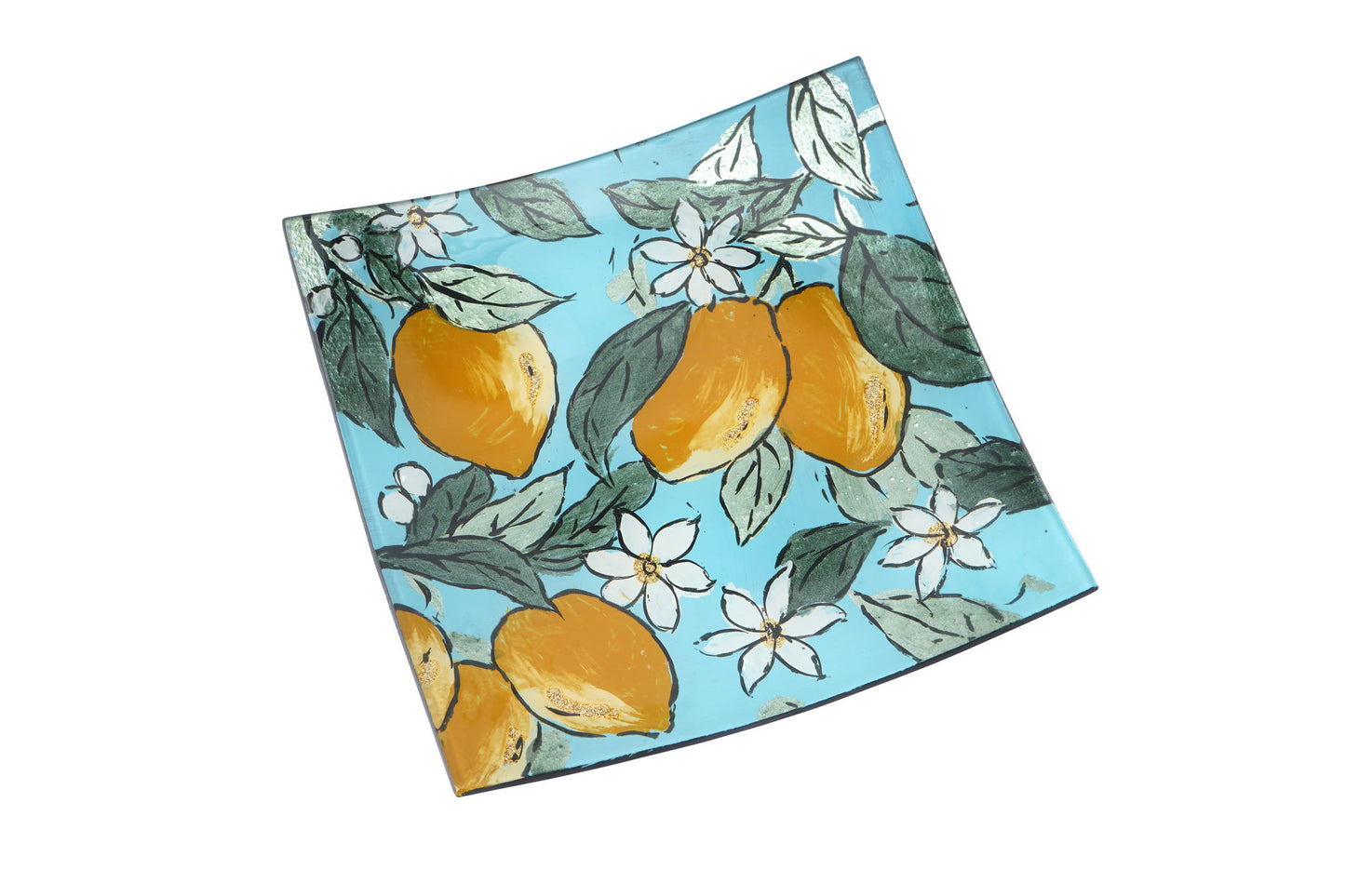 Sicilian Zest Glass Small Square Plate