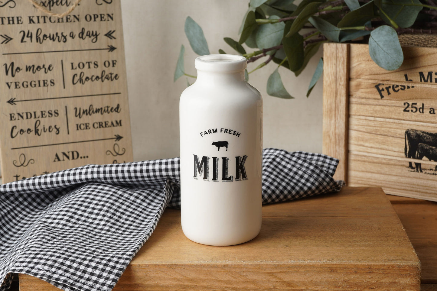 Loft 'Farm Fresh' Ceramic Milk Bottle In Gift Box