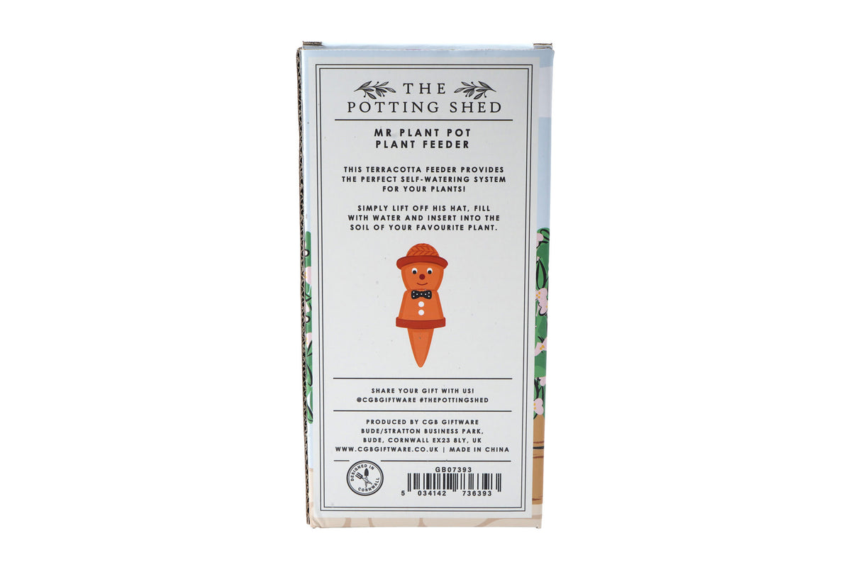 Mr. Plant Pot Terracotta Plant Feeder In Gift Box