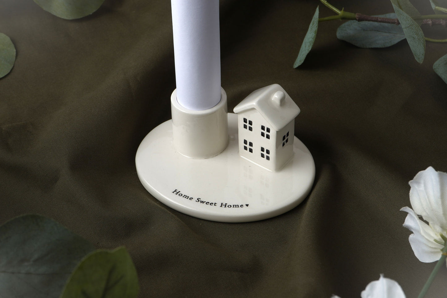 Send With Love Ceramic House Candlestick Holder | Perfect Gift | New Home Gift | Home Decor