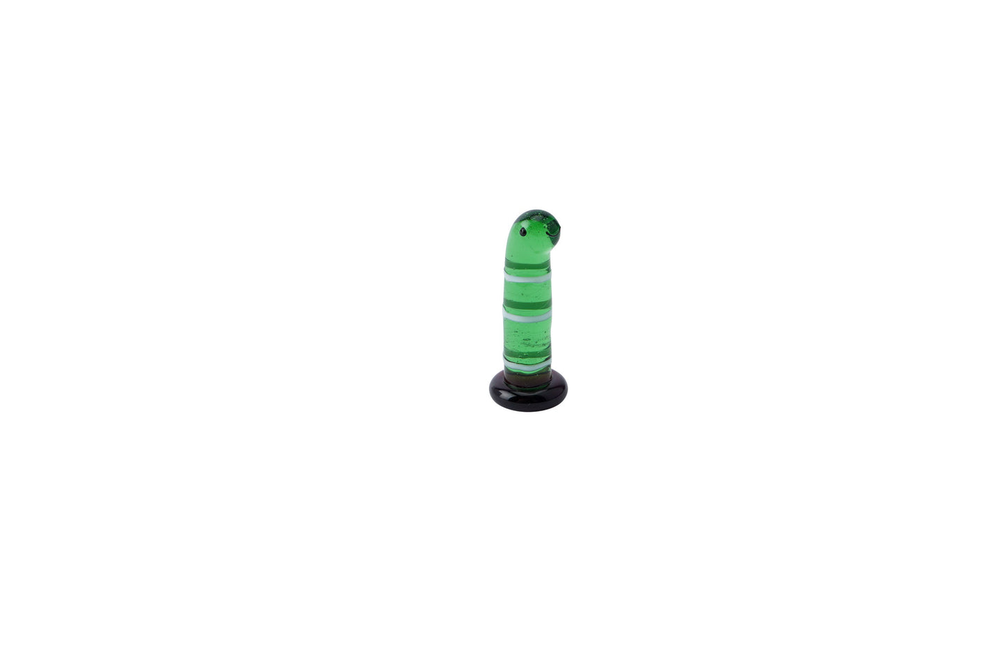 Artisan Green Glass Worm