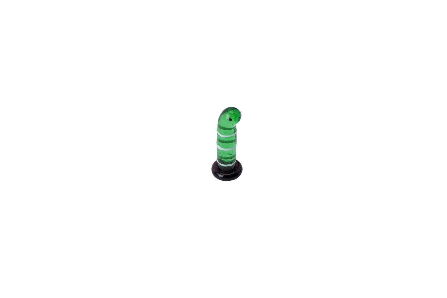 Artisan Green Glass Worm
