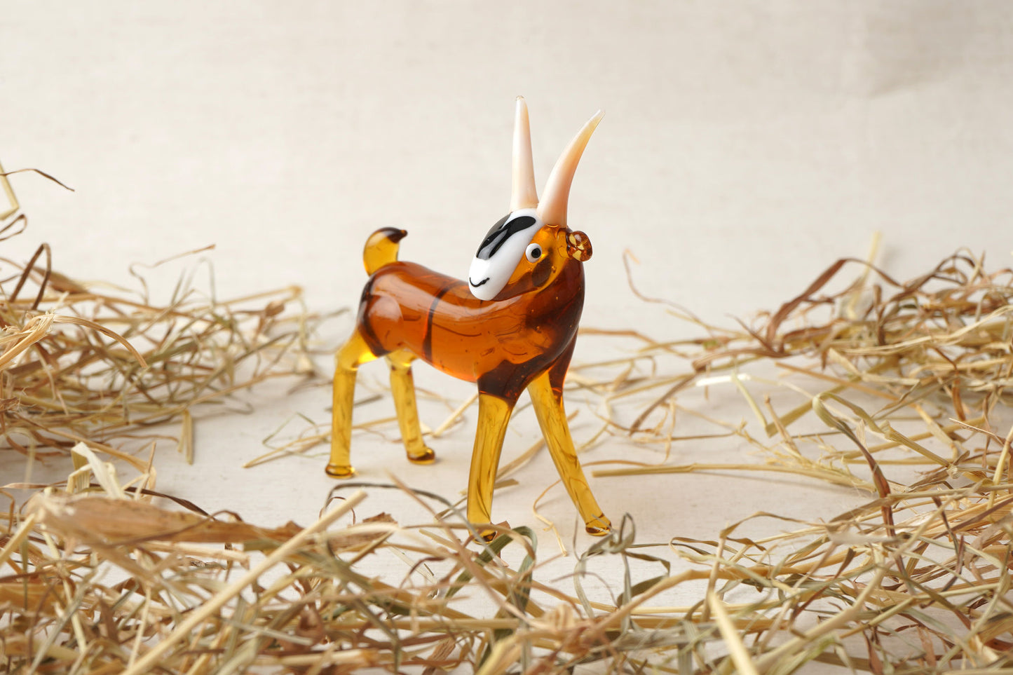 Artisan Glass Goat In Gift Box