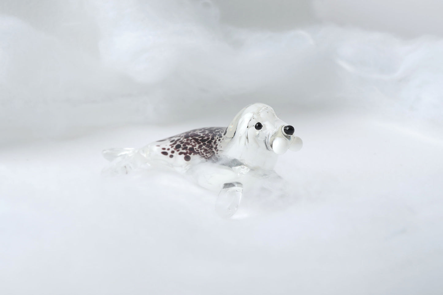 Artisan Glass Seal Figurine: Collectible Sea Life Gift