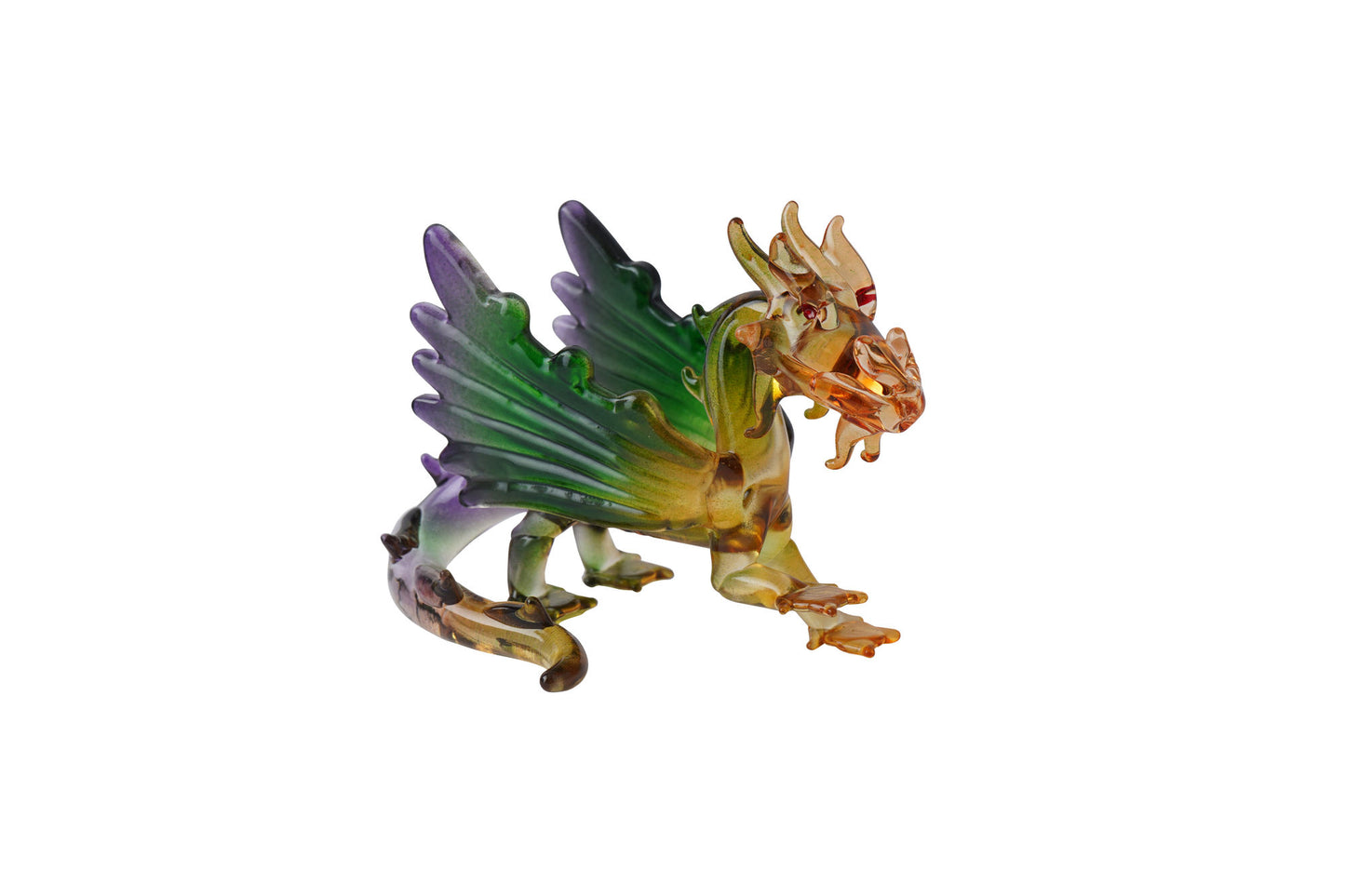 Multicoloured Glass Dragon In Gift Box • Decoration • Ornament • Collectable • Gift For Home • Home Decor