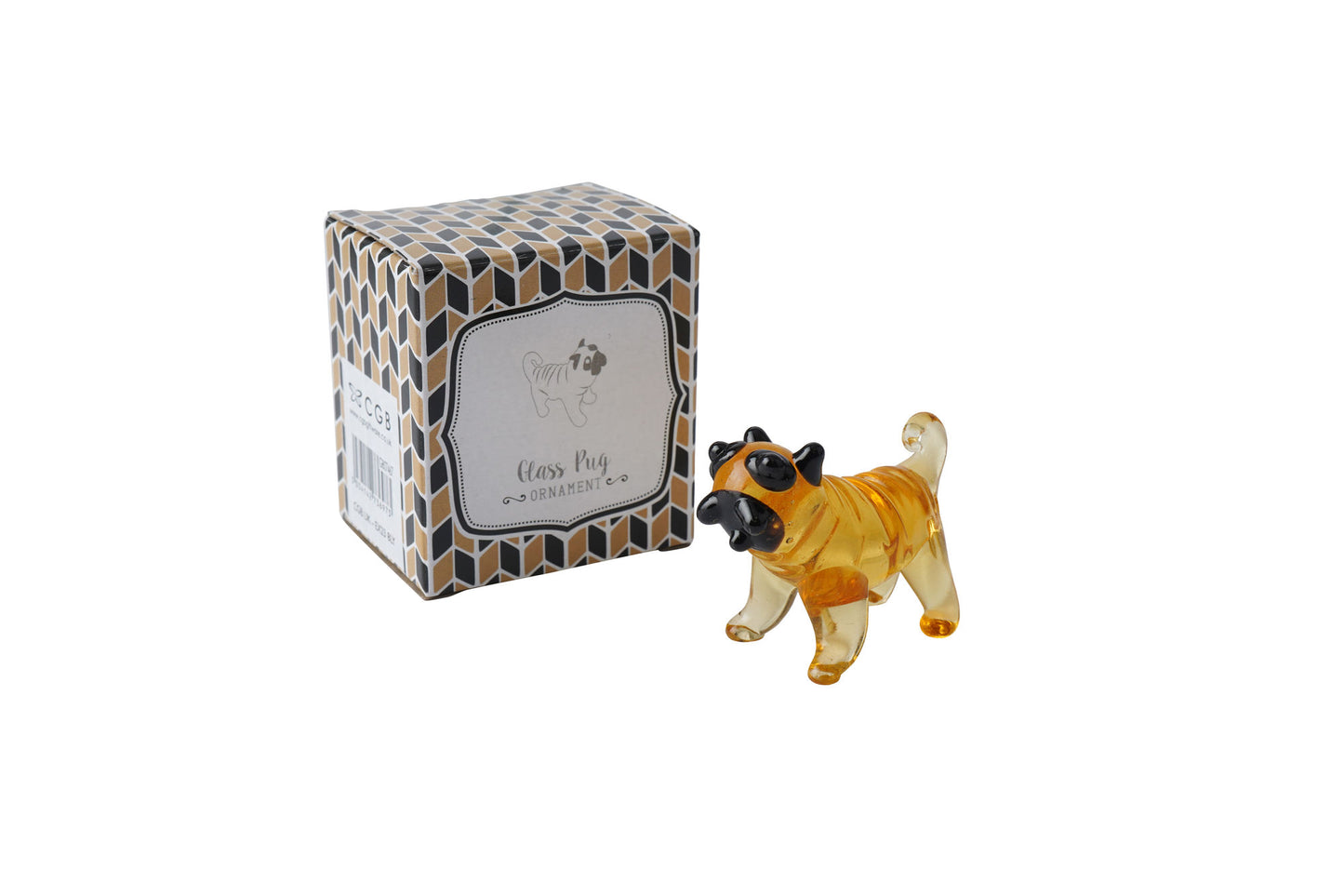 Artisan Glass Pug In Gift Box
