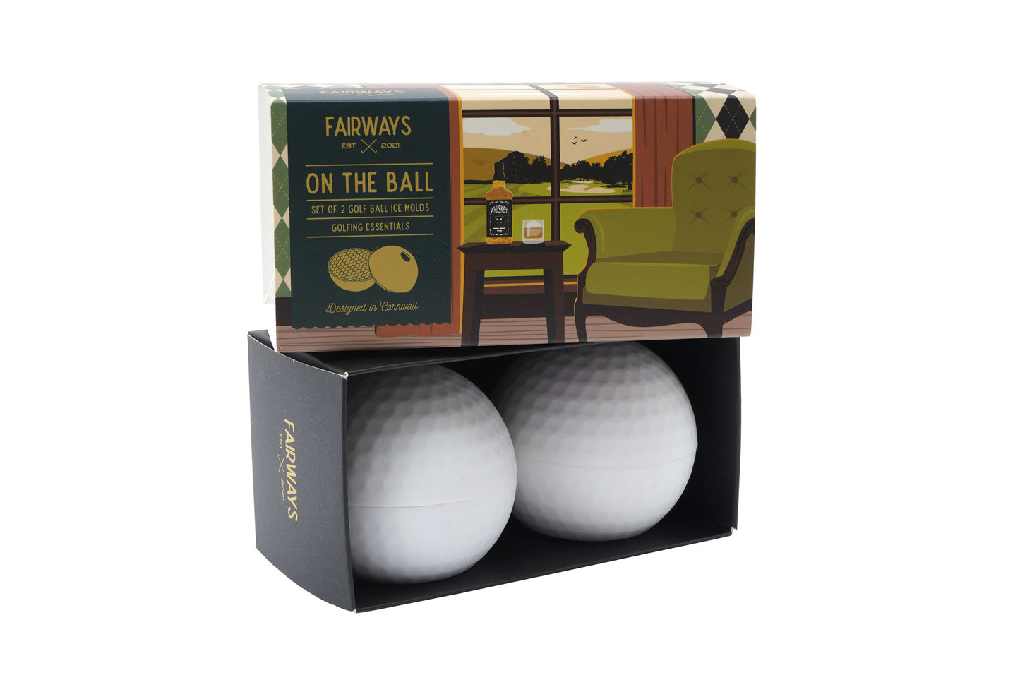 Fairways Set of 2 Golf Ball Ice Molds