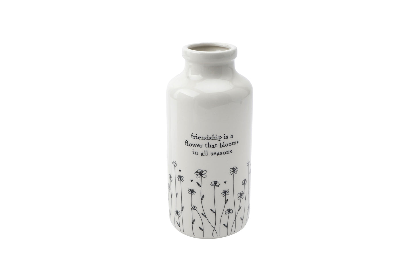 Send With Love 'Friendship...' Ceramic Bottle Vase In Gift Box