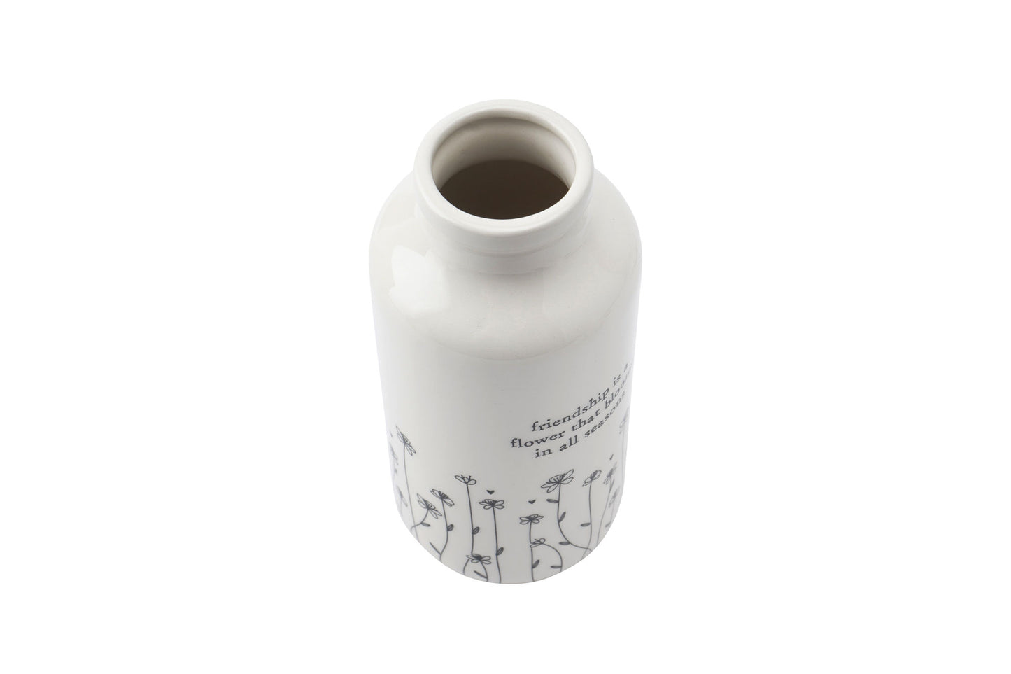 Send With Love 'Friendship...' Ceramic Bottle Vase In Gift Box