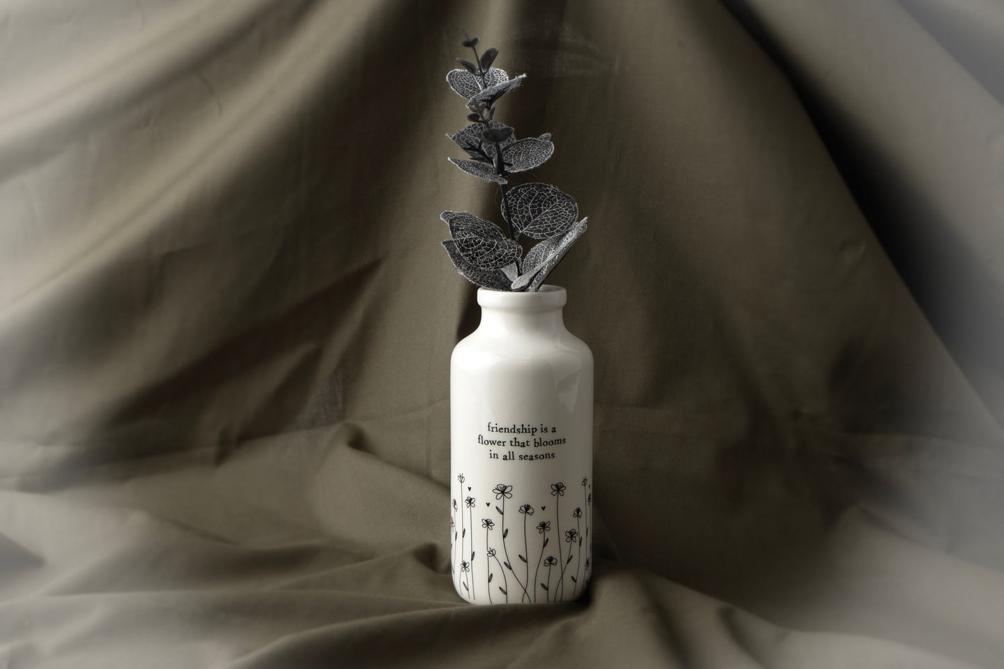 Send With Love 'Friendship...' Ceramic Bottle Vase In Gift Box