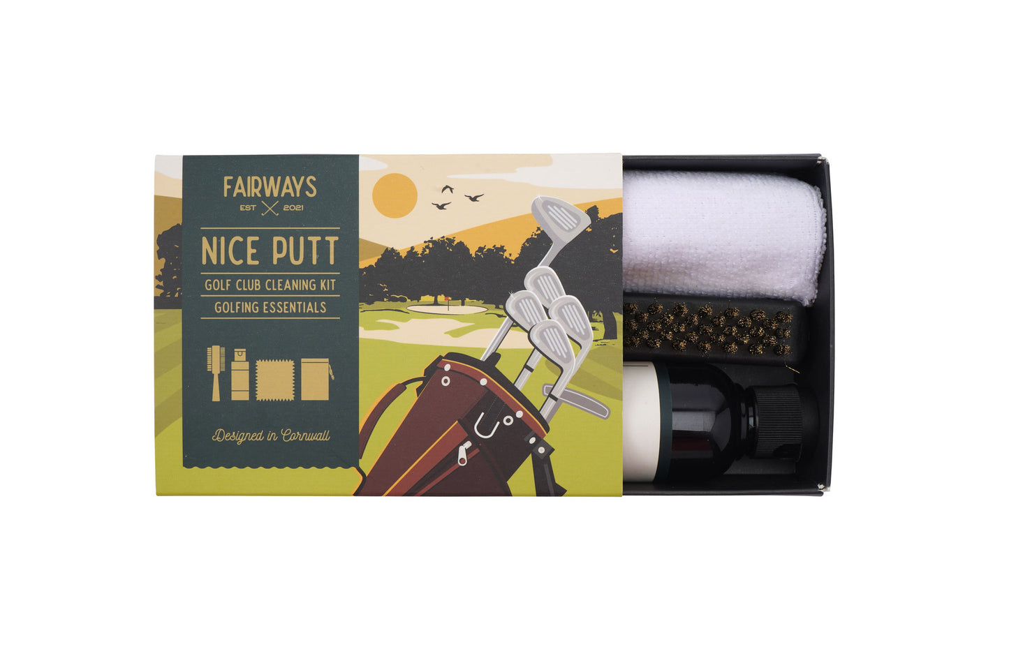 Fairways 'Nice Putt' Golf Club Cleaning Kit In Gift Box