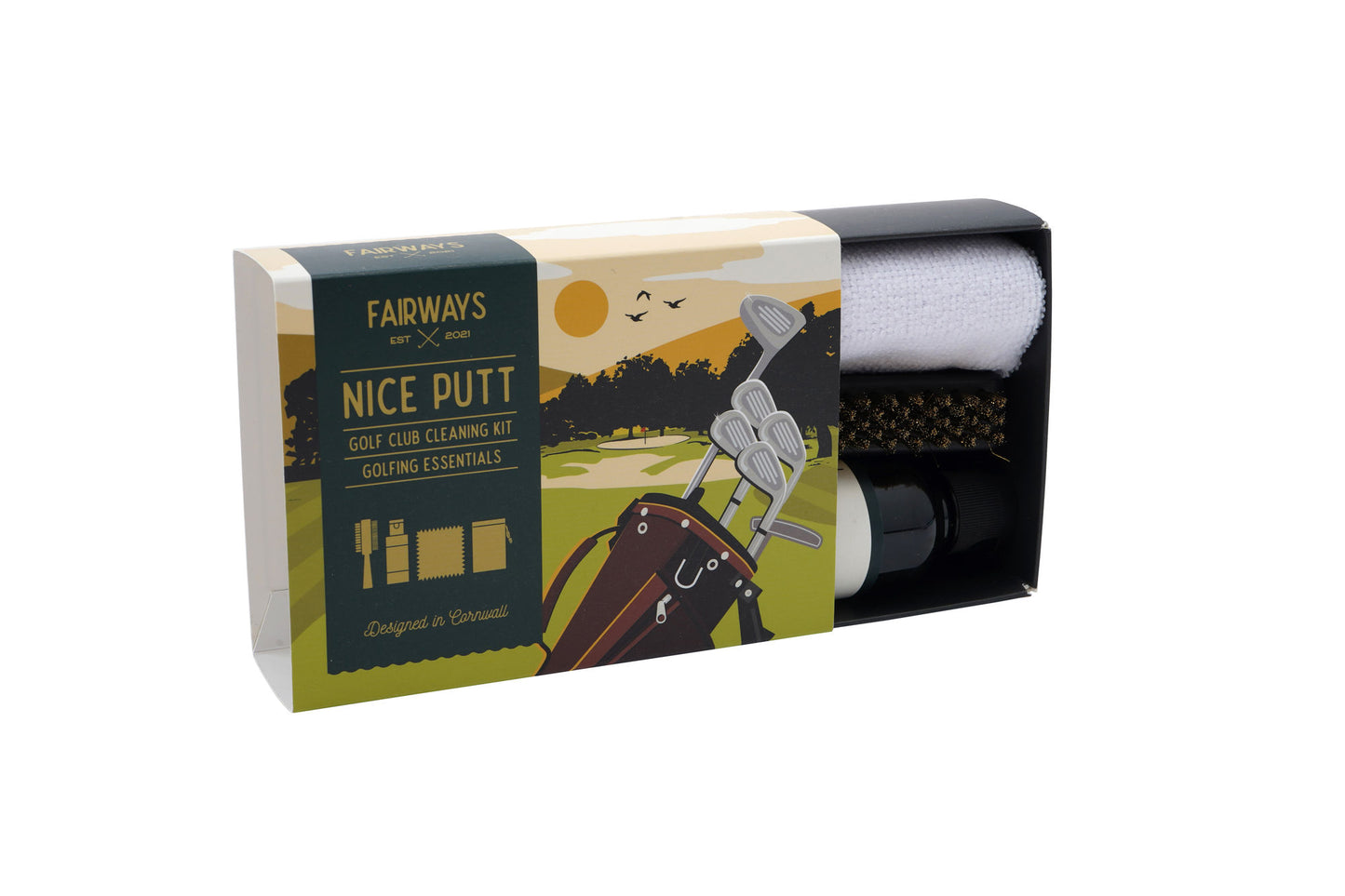 Fairways 'Nice Putt' Golf Club Cleaning Kit In Gift Box