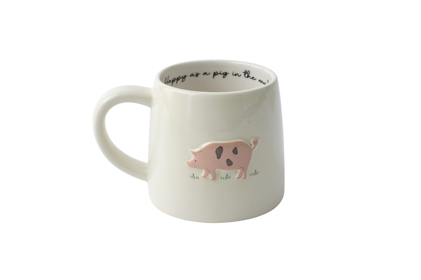 Bramble Farm Pig Stoneware Mug | Gift Boxed | Artisan Coffee & Tea Cup | Rustic Farmhouse Design | Ideal Gift