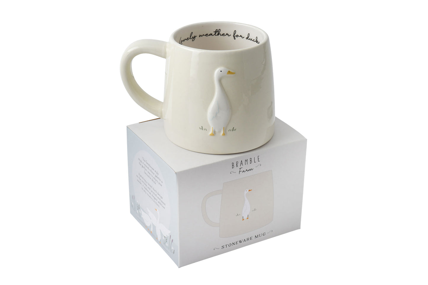 Bramble Farm Duck Design Stoneware Mug | Gift Boxed | Artisan Coffee & Tea Cup | Rustic Farmhouse Design | Ideal Gift