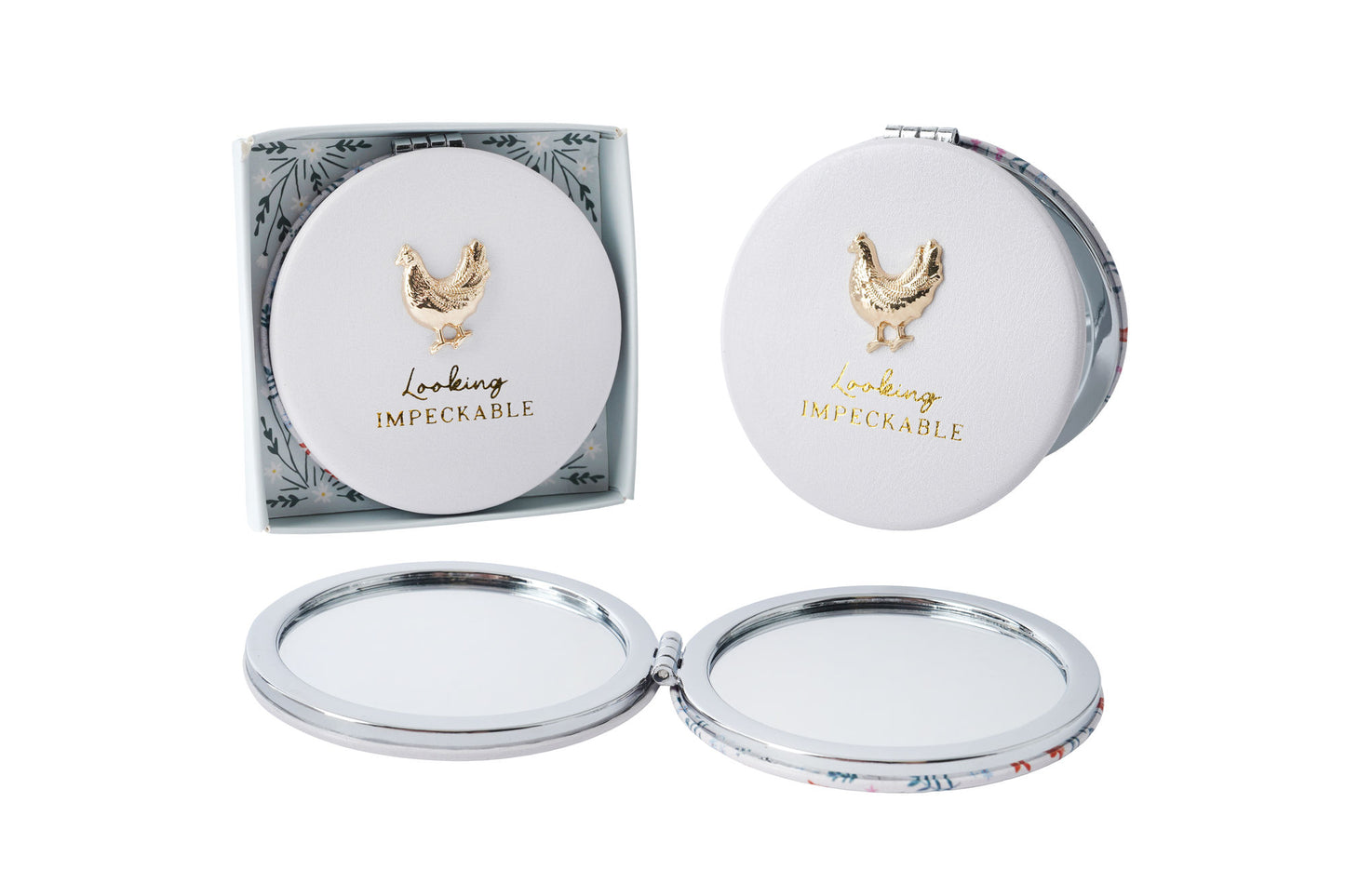 Bramble Farm Chicken Compact Mirror