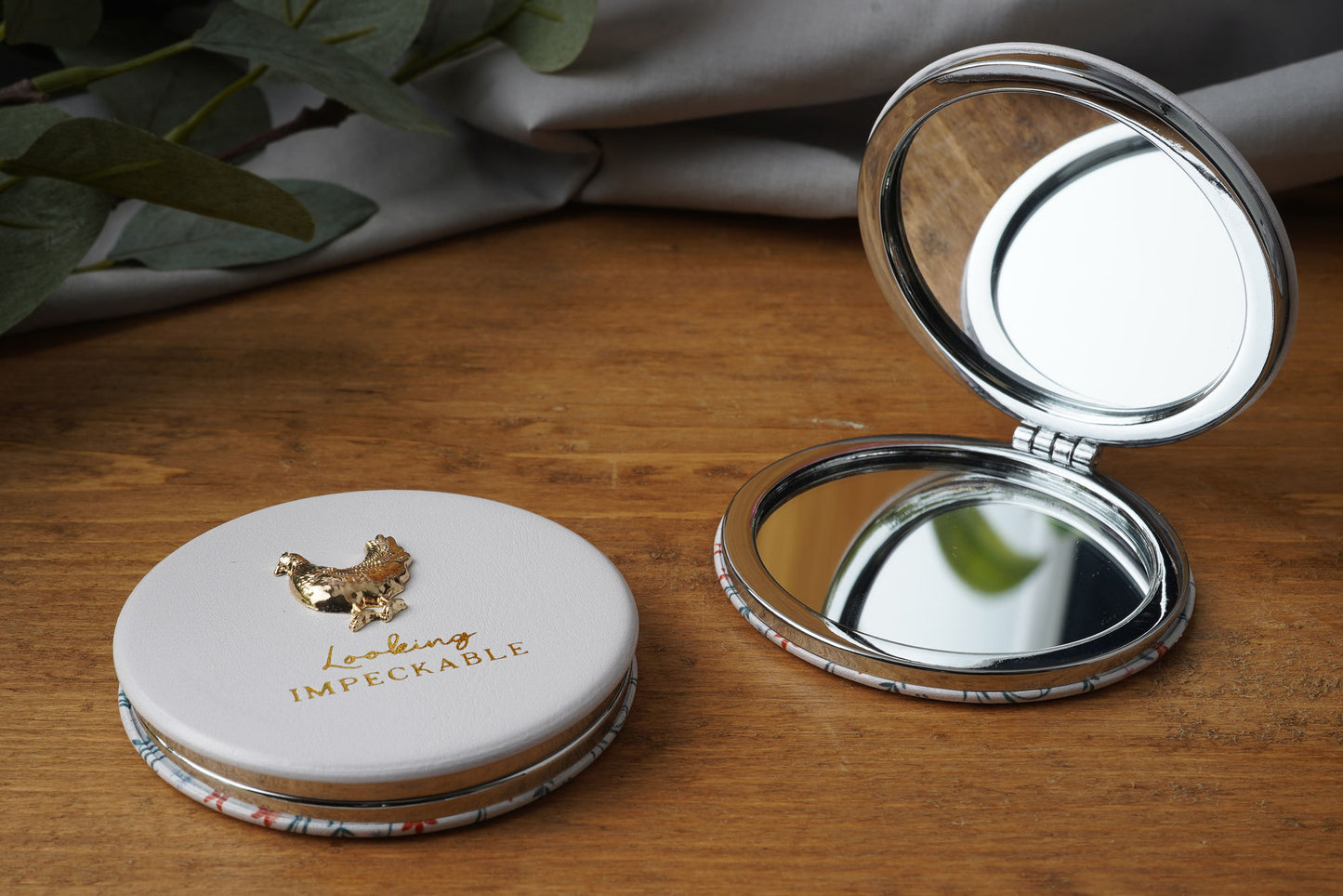 Bramble Farm Chicken Compact Mirror