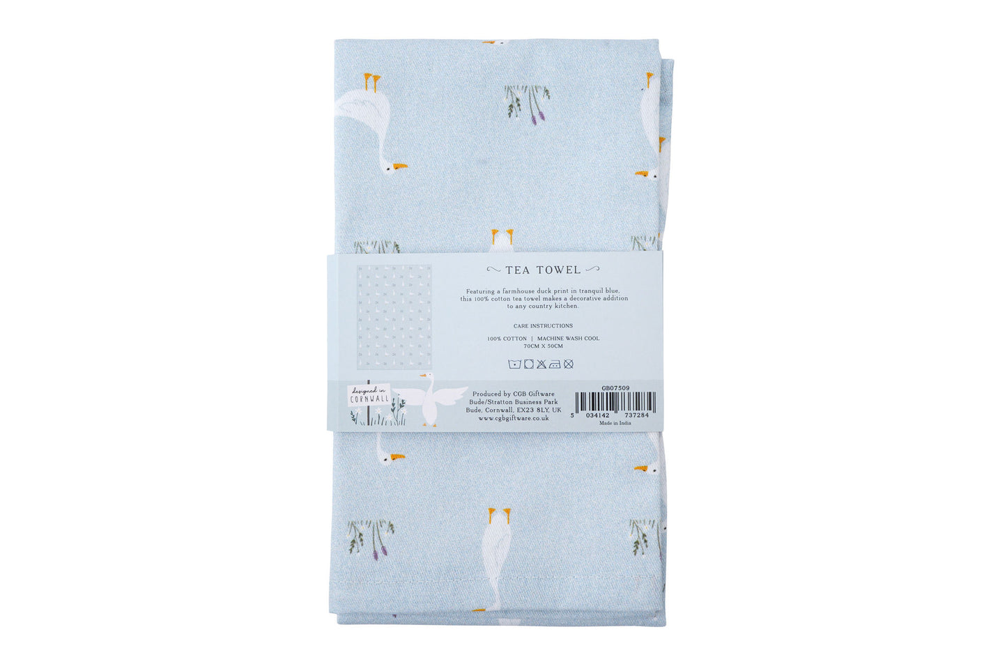 Bramble Farm Duck Illustrated Tea Towel