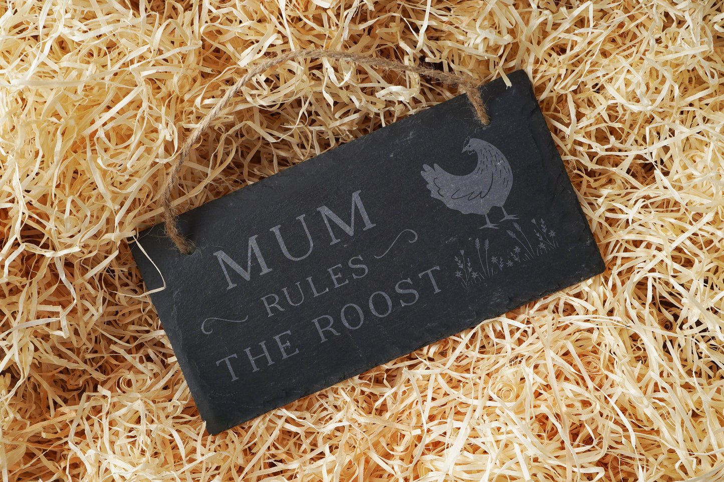 Bramble Farm 'Mum Rules The Roost - Illustrated Slate Sign