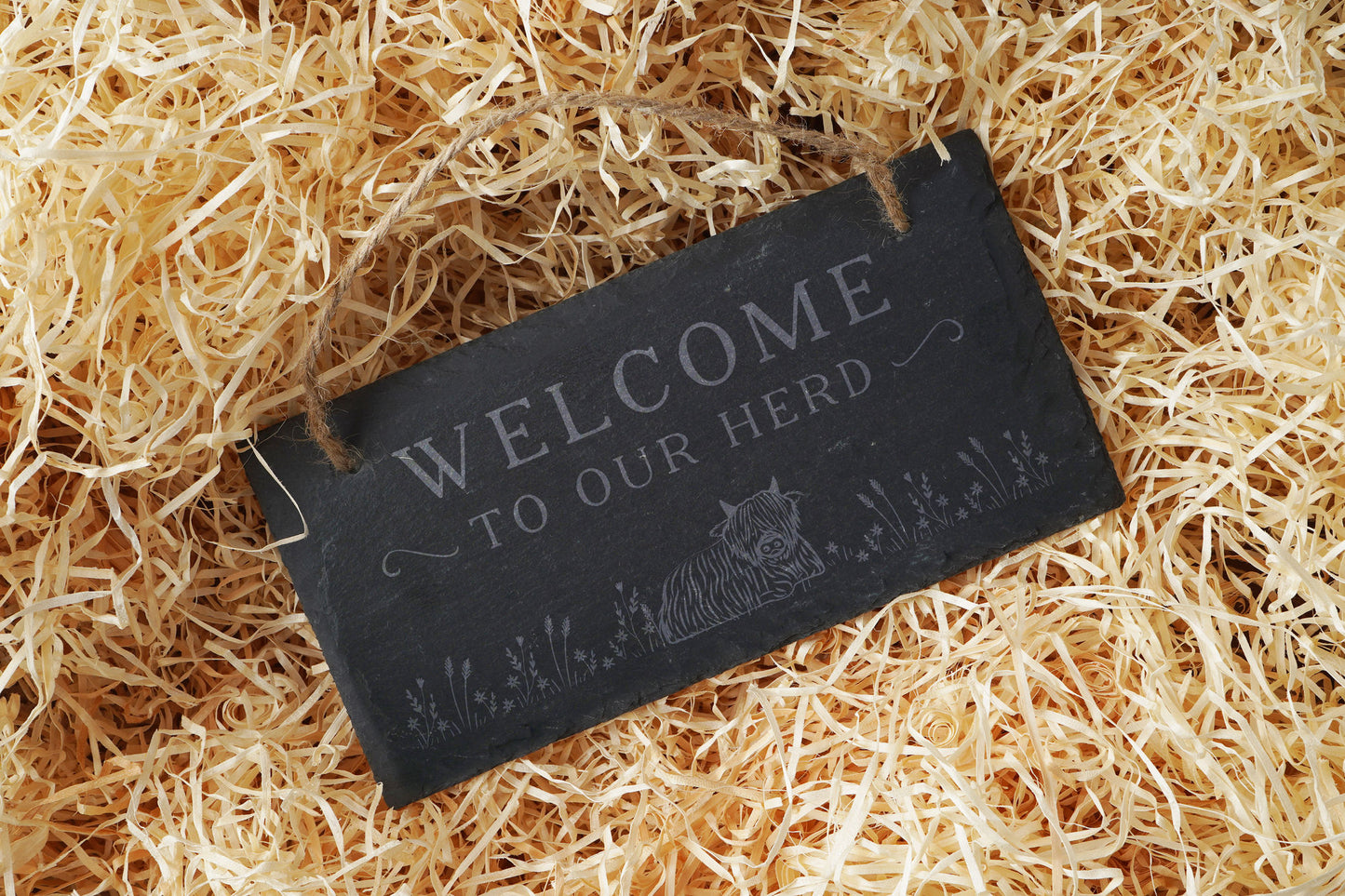 Bramble Farm 'Welcome To...' Slate Hanging Sign