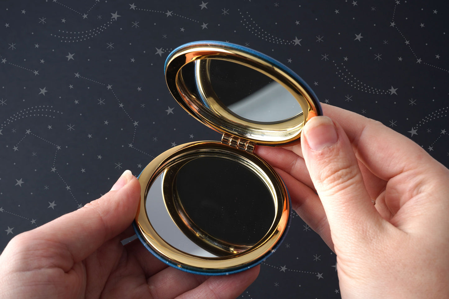 Just Smile 'Stardust' Compact Mirror • Perfect Gift • Gift Boxed • Travel Friendly • Handbag Accessory • Ladies Gift • Vacation