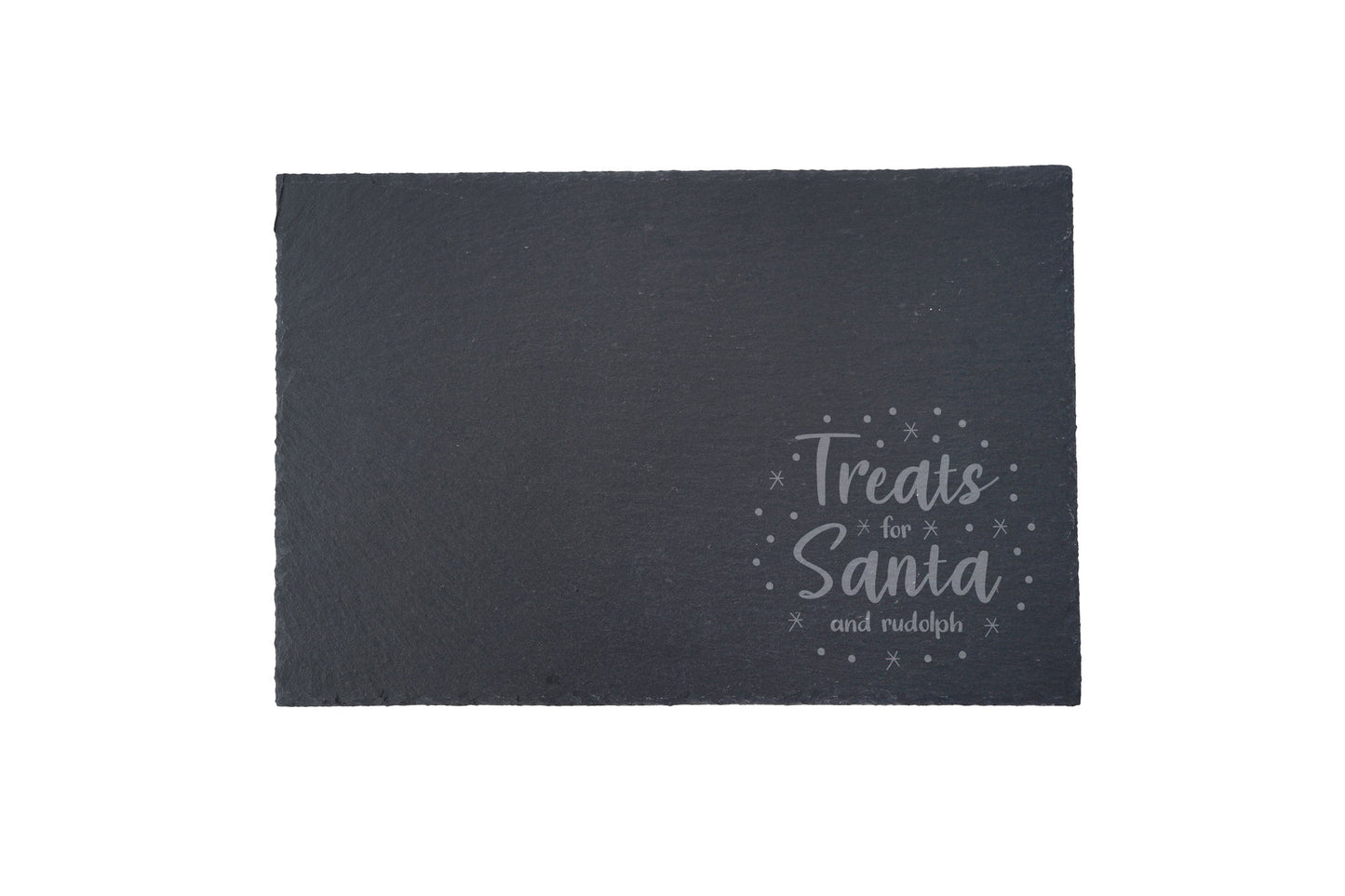 Christmas 'Treats For Santa' | Rectangular Slate Cheeseboard In Gift Box