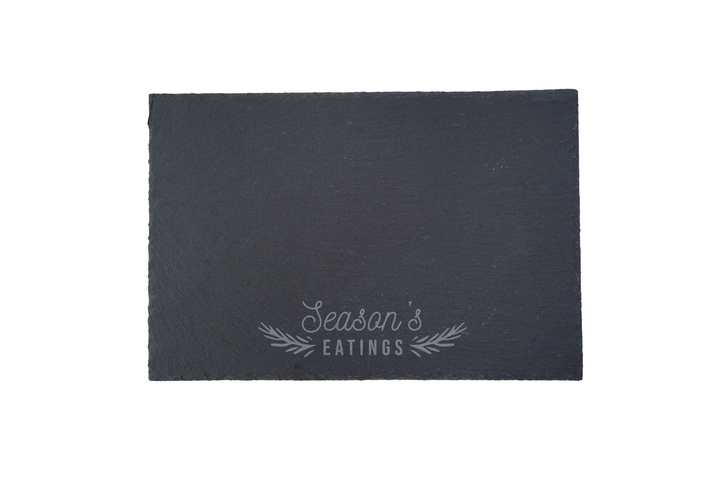 Christmas 'Season's Eatings' | Rectangular Slate Cheeseboard In Gift Box