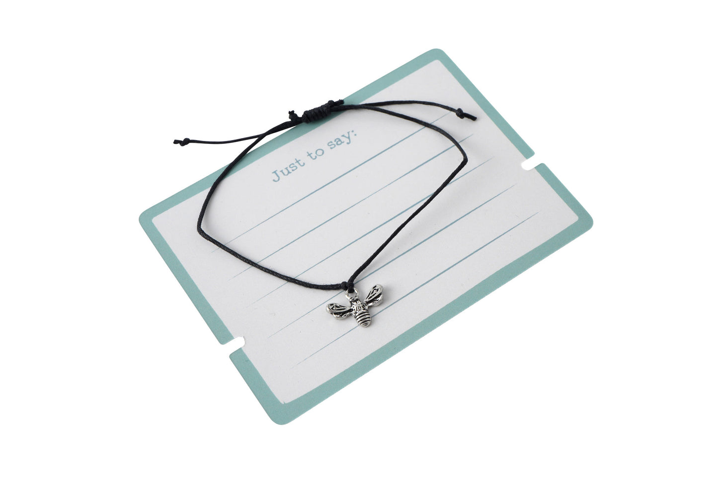 Just Smile 'Always Bee Yourself' Wish Bracelet On Backing Card | Perfect Gift | Sentiment Gift