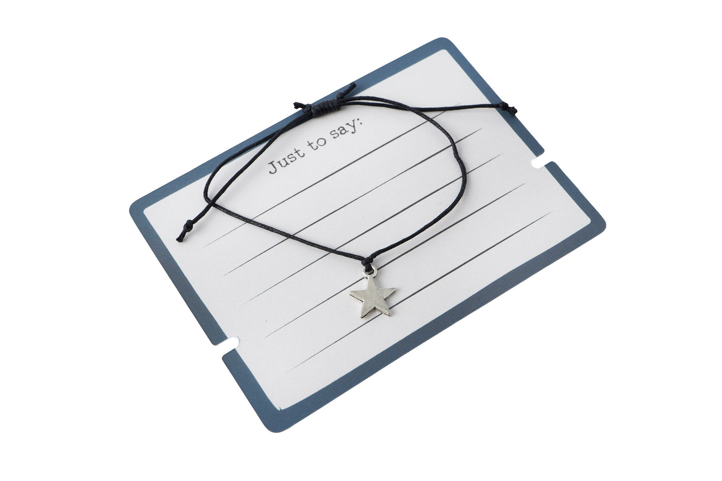 Just Smile 'Reach For The Stars' Wish Bracelet On Backing Card | Perfect Gift | Sentiment Gift