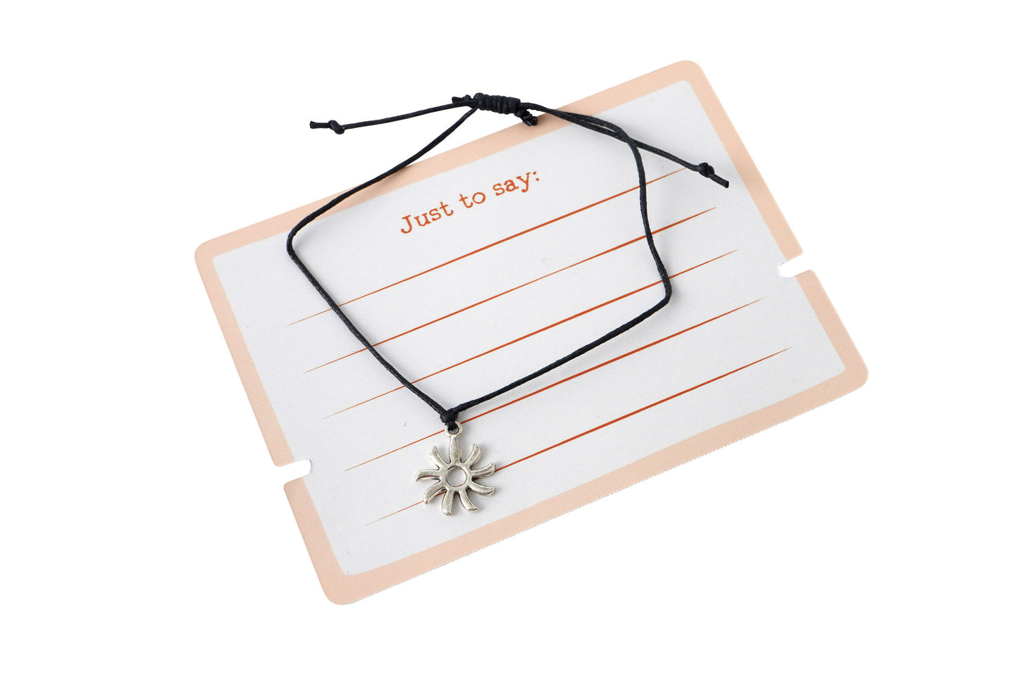 Just Smile 'You Are My Sunshine' Wish Bracelet On Backing Card | Perfect Gift | Sentiment Gift