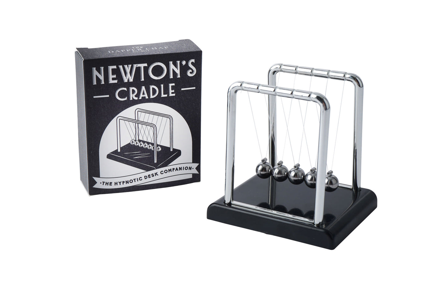 Dapper Chap Newton's Cradle | In Gift Box | Desk Accessory | Desktop Game | Perfect Mens Gift