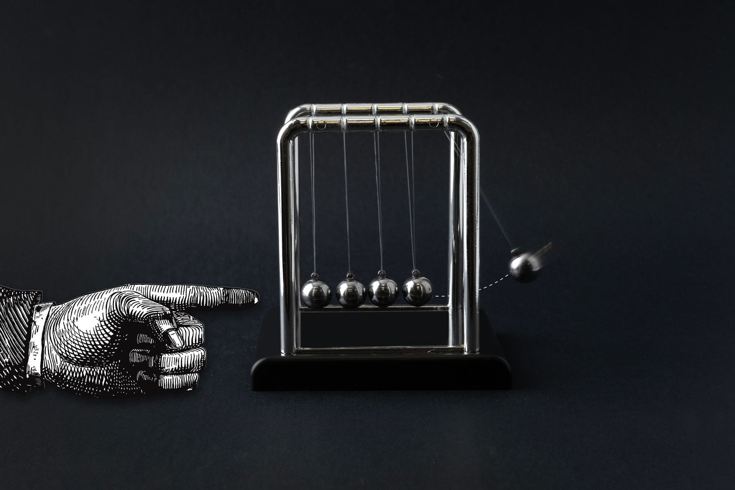 Dapper Chap Newton's Cradle | In Gift Box | Desk Accessory | Desktop Game | Perfect Mens Gift