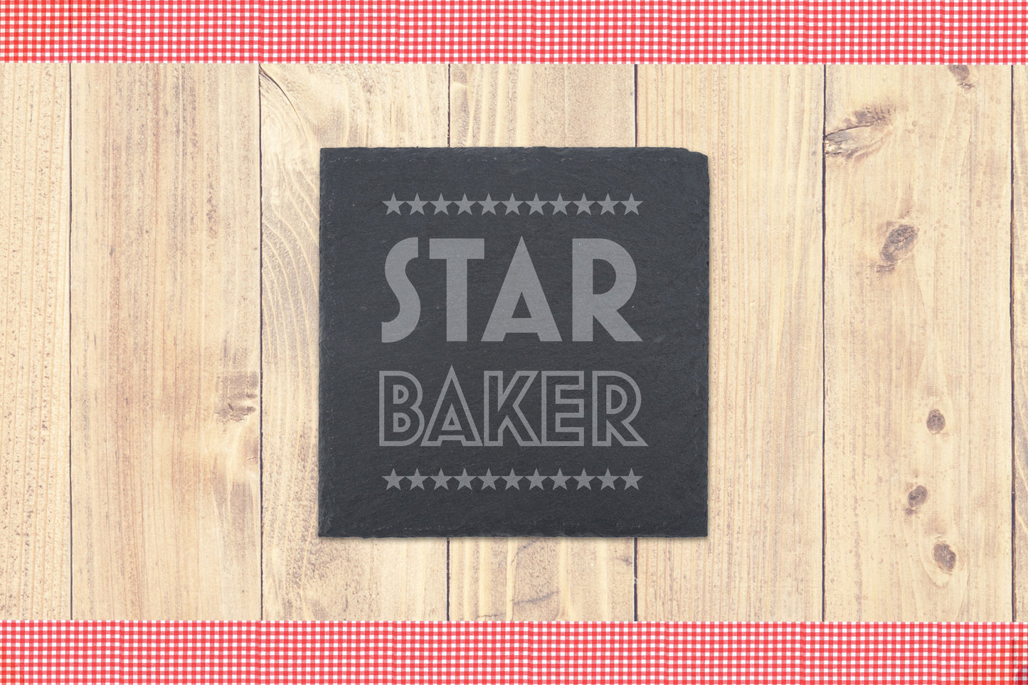 Set of 4 | Great British Baker 'Star Baker' Square Slate Coaster