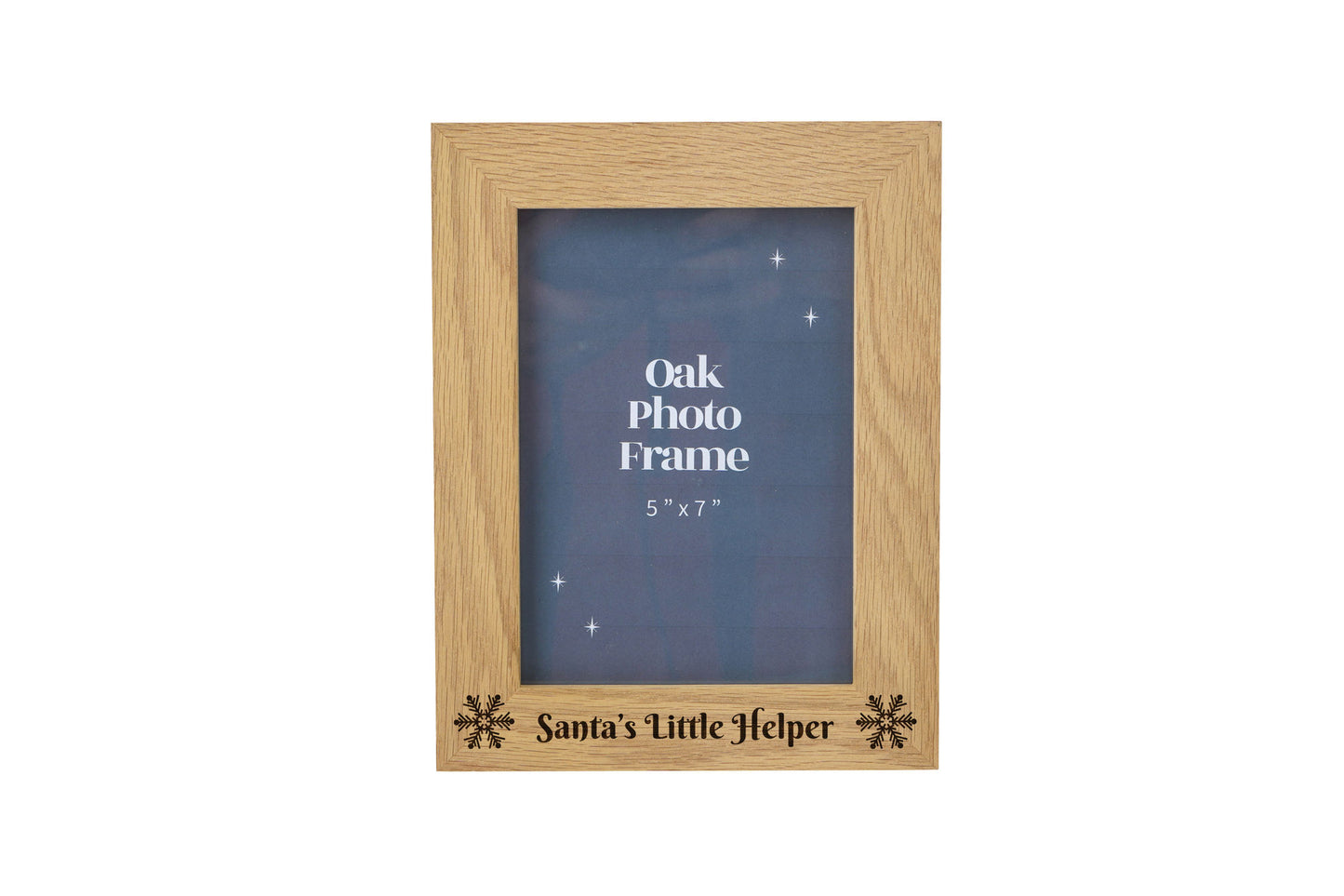 5x7 Oak Photo Frame - 'Santa's Little Helper'